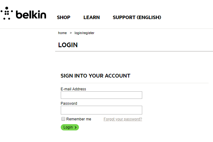 Belkin router login -Find Default User, Password, IP