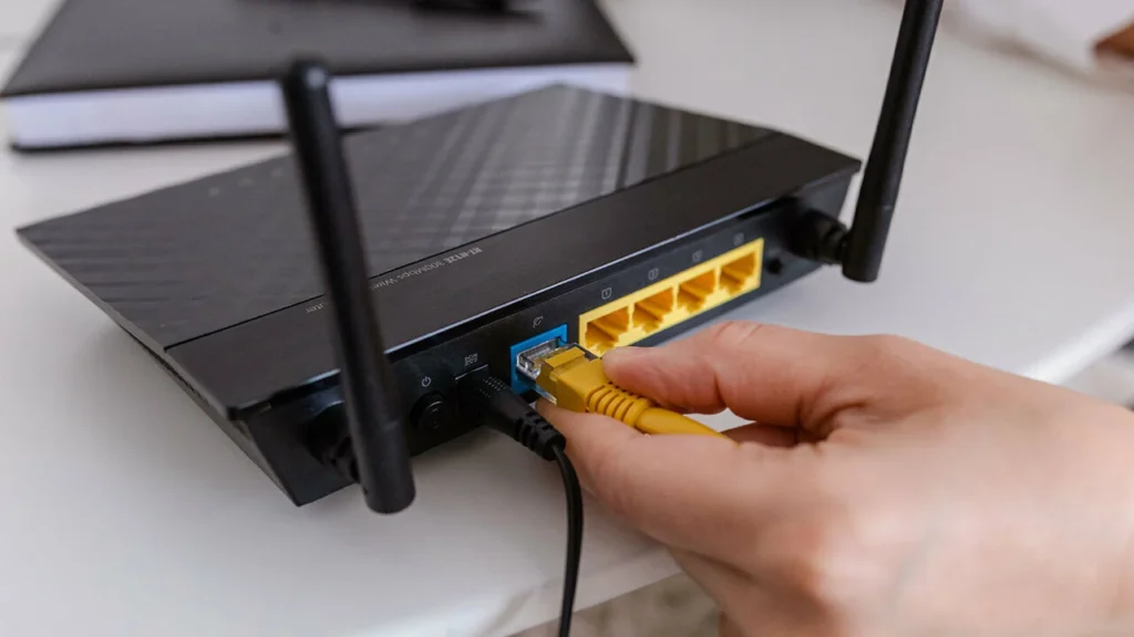 Set up the wireless router using the wired connection. 