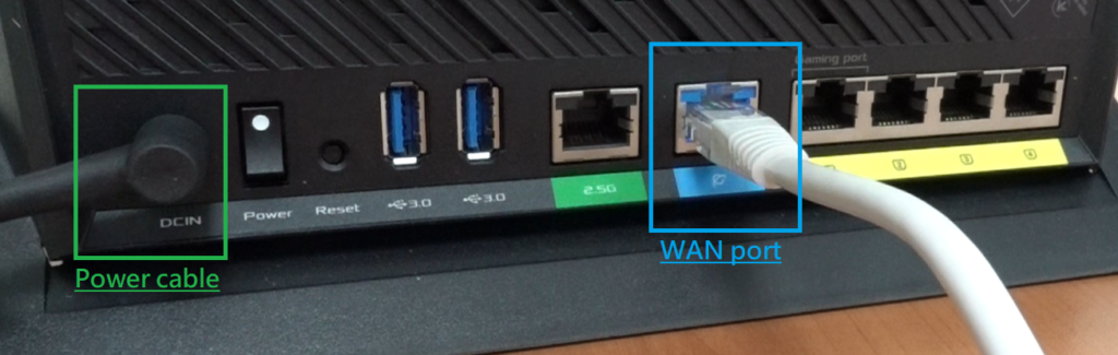 Ensure your WAN connection type first